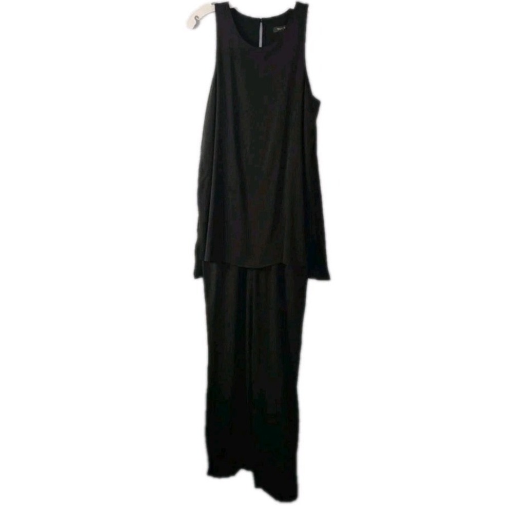 White House Black Market BlackJumpsuit Size 8 Minimalist Quiet Luxury